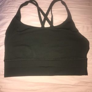 Army Green Lululemon Energy Bra Long Line